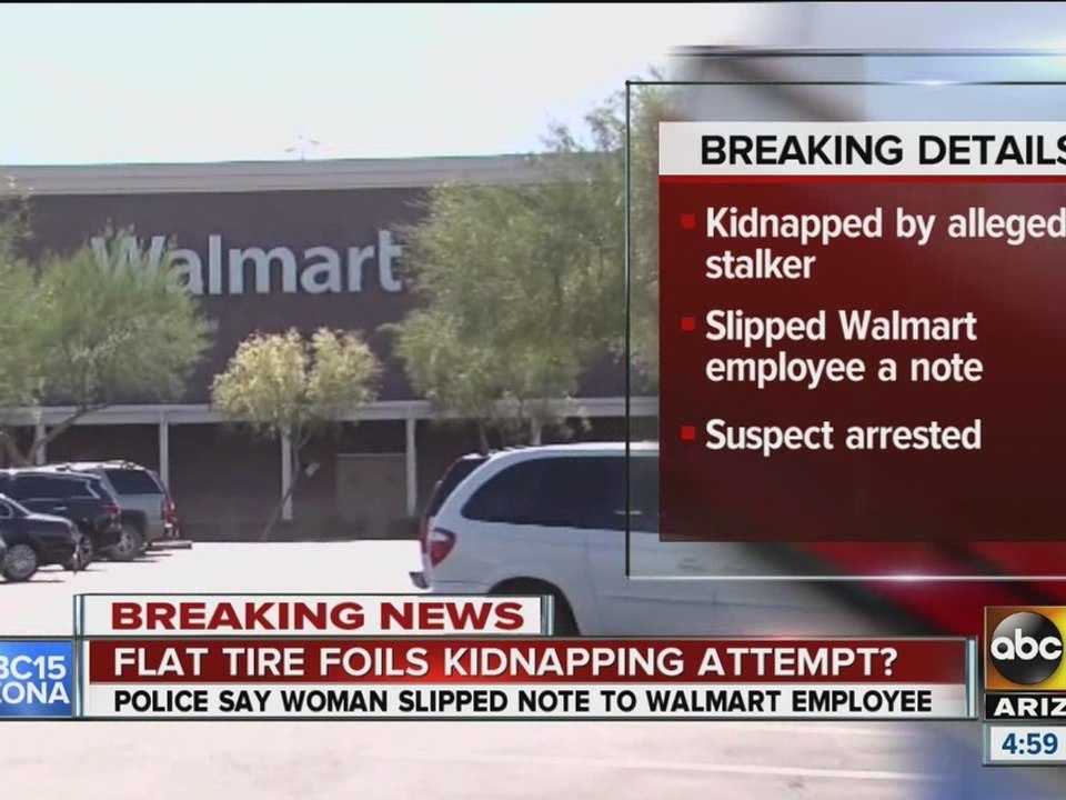 Flat tire helps foil kidnapping attempt