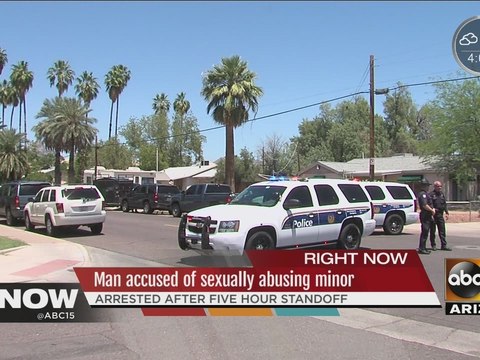 Man arrested in barricade situation, accused of sexually abusing minor