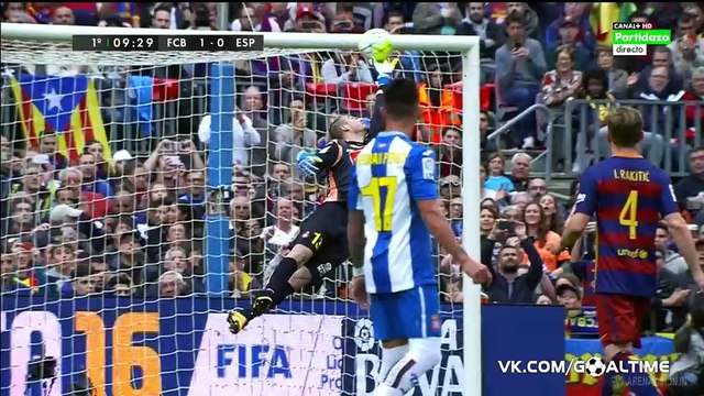 Барселона - Эспаньол 5_0. Обзор матча. Испанская Ла Лига 2015_2016. 37 тур.