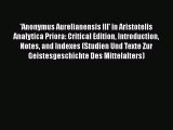 [PDF] 'Anonymus Aurelianensis III' in Aristotelis Analytica Priora: Critical Edition Introduction