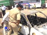 One charred to death, two injured as car catches fire, Ahmedabad - Tv9 Gujarati