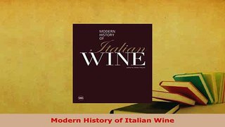 PDF  Modern History of Italian Wine PDF Book Free