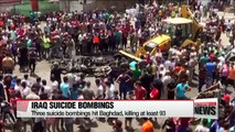 Three suicide bombings hit Baghdad, killing at least 93