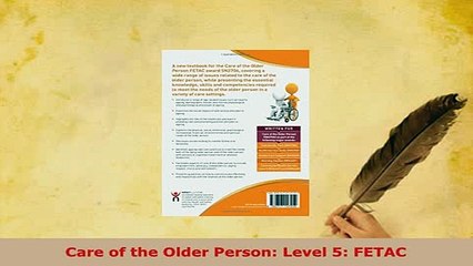 Download  Care of the Older Person Level 5 FETAC Free Books