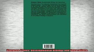 Free Full PDF Downlaod  Sturgeon Fishes Developmental Biology and Aquaculture Full Ebook Online Free