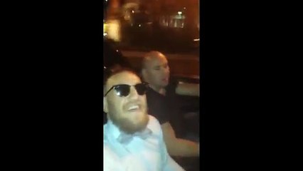 Conor McGregor with Dana White down the Las Vegas