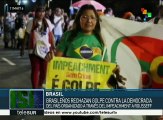 Continúan las manifestaciones en Brasil en defensa de la democracia