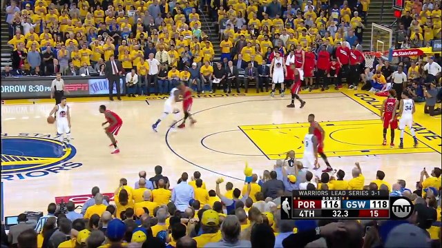 Stephen Curry Seals The Deal Blazers vs Warriors Game 5 May 11, 2016 2016 NBA Playoffs