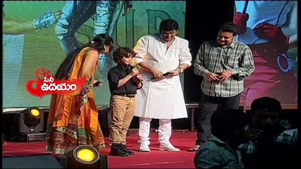 Rajendra Prasad imitates Baby Mikhail Gandhi at Supreme Success Meet - CineUdayam
