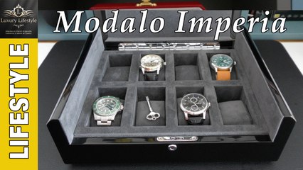 Modalo Imperia Lockable 8 Watch Storage Box - Luxury Lifestyle Channel