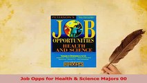 PDF  Job Opps for Health  Science Majors 00 Download Online