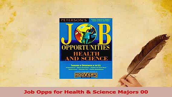 PDF  Job Opps for Health  Science Majors 00 Download Online