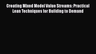 [Read book] Creating Mixed Model Value Streams: Practical Lean Techniques for Building to Demand