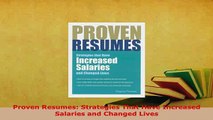 PDF  Proven Resumes Strategies That Have Increased Salaries and Changed Lives  EBook