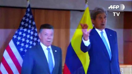 Santos recibe el apoyo de EEUU al posconflicto en Colombia