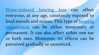 Ledesma Audiological Center Inc. - Noise-Induced Hearing Loss