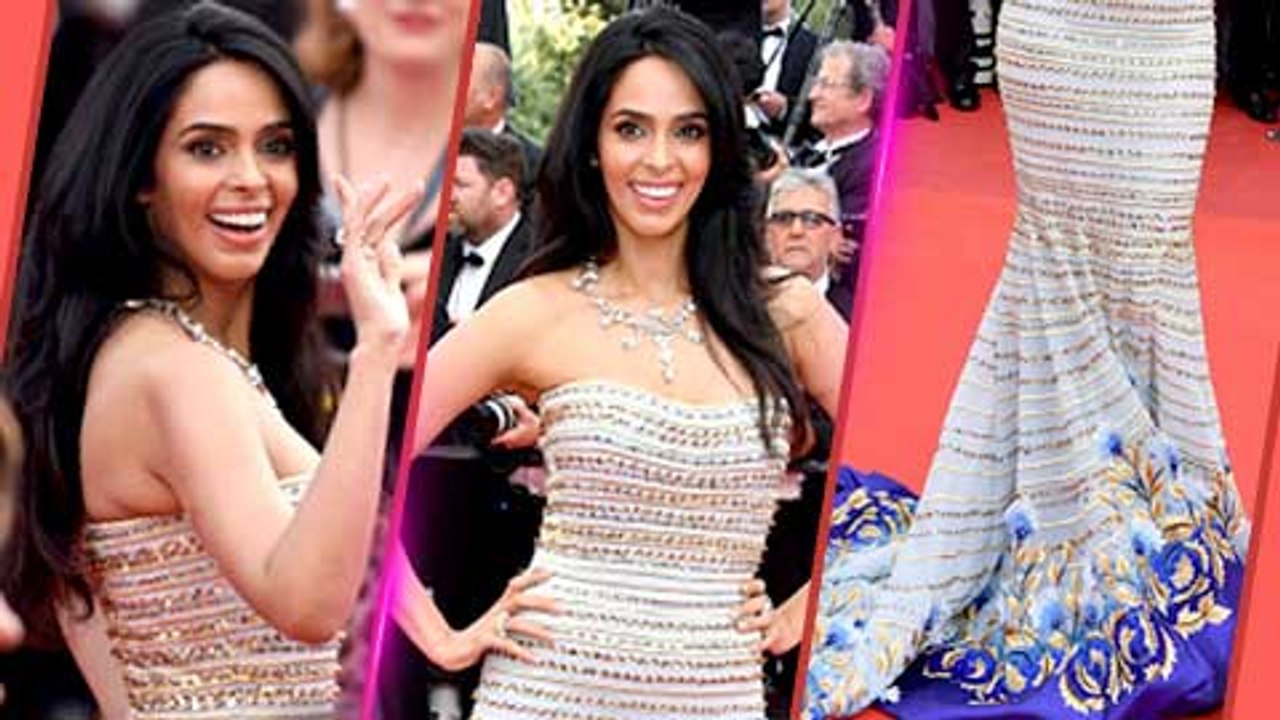 Mallika Sherawat Figure Hugging Dress At Cannes 2016 | Cafe Society Premiere