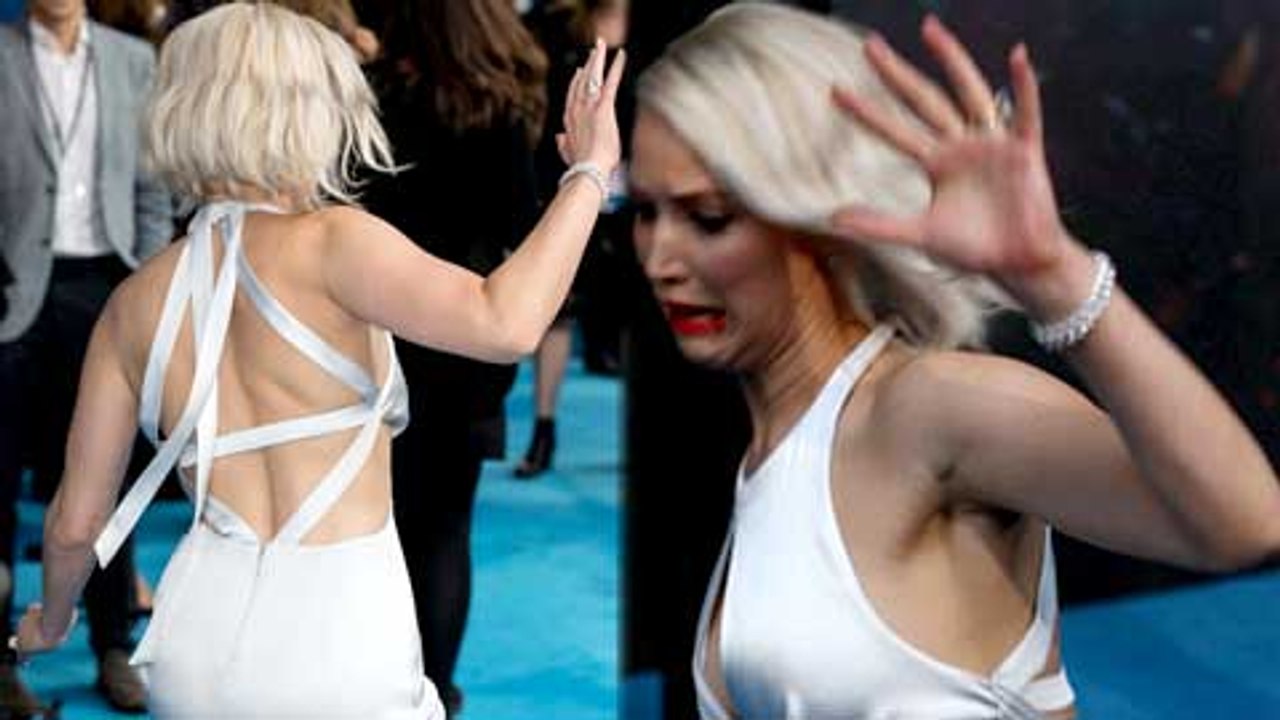 Jennifer Lawrence FALLS On The X Men Apocalypse Red Carpet