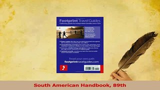 Download  South American Handbook 89th Ebook Free
