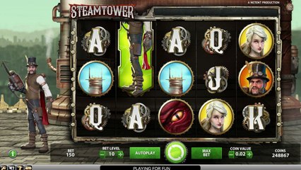 Steam Tower ilmainen kasino kolikkopeli NetEnt Video Esikatselu