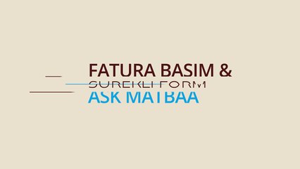 Fatura Basım