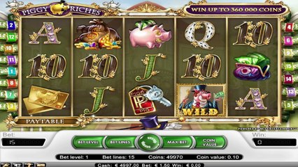 Piggy Riches ilmainen kasino kolikkopeli NetEnt Video Esikatselu
