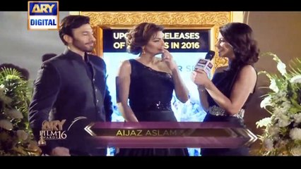 Aijaz Aslam & Rachel On The Orange Carpet Of ARY Film Awards 2016