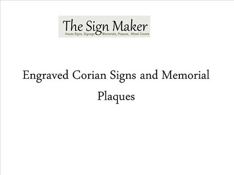 Engraved Corian Signs and Memorial Plaques
