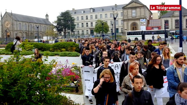 Saint-Brieuc. 250 personnes manifestent contre la loi Travail