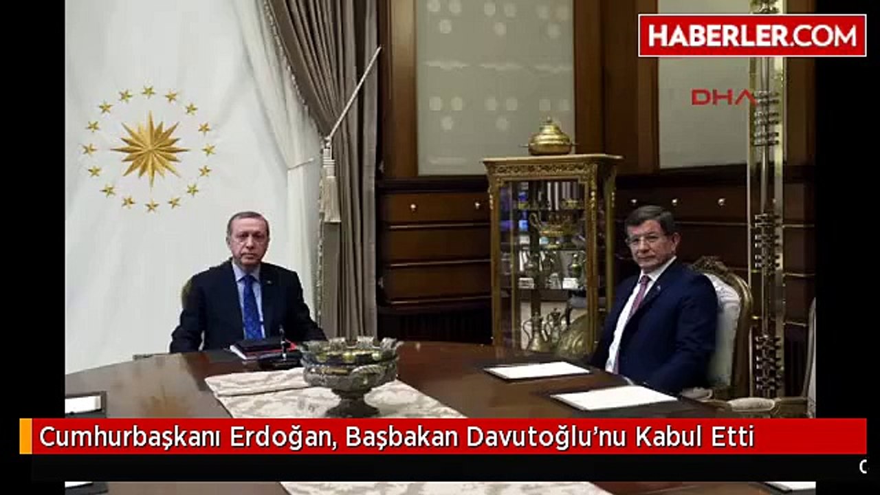 Cumhurbaşkanı Erdoğan, Başbakan Davutoğlu'nu Kabul Etti