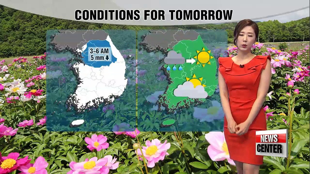 Overnight spotty rain in the capital areas, sunny and warm afternoon