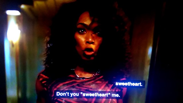 AHS-Season 5. Angela Bassett as Ramona, Kathy Bates, Gabourey Sidibe as Queenie & Denis O'Hare as Liz Taylor.