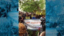 Immigration protesters cause ruckus outside Trump-Ryan meeting