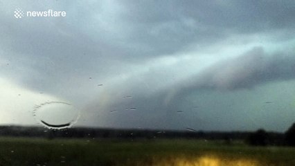 Dramatic and moody shelf cloud time-lapse