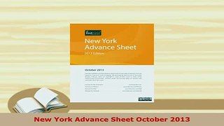 PDF  New York Advance Sheet October 2013  Read Online