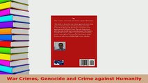 Download  War Crimes Genocide and Crime against Humanity Free Books