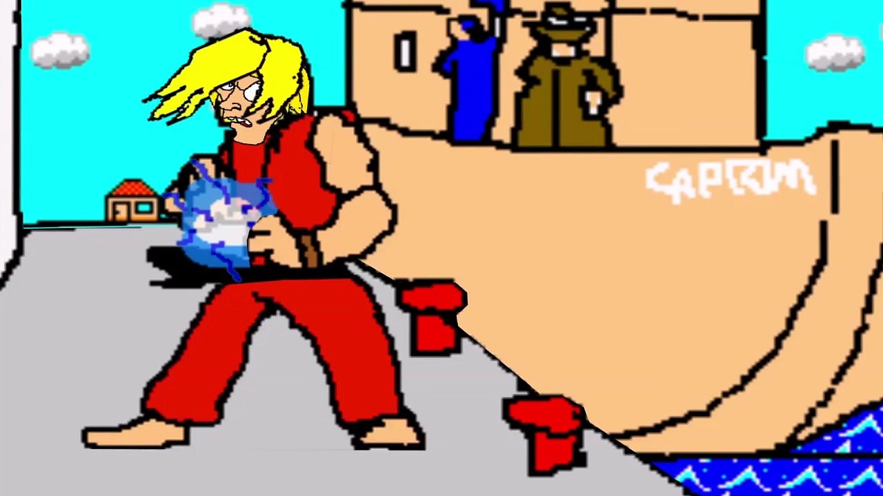 ANIMATION MARIO-PAINT : Street fighter