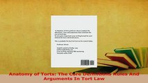 PDF  Anatomy of Torts The Core Definitions Rules And Arguments In Tort Law Free Books