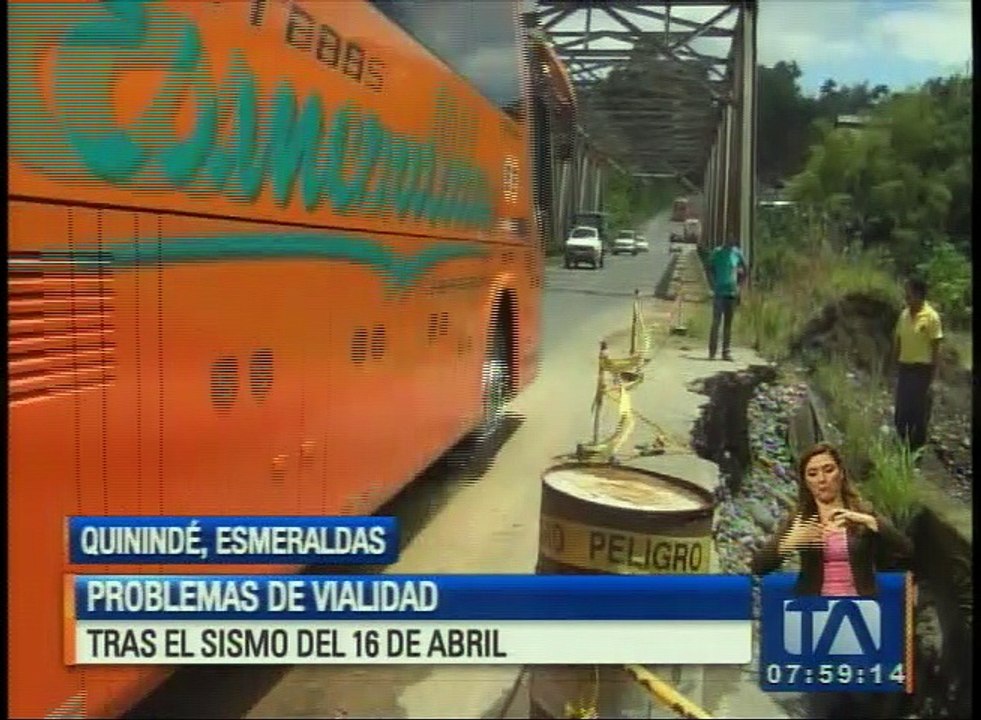 Problemas en la vialidad tras el sismo del 16 de abril