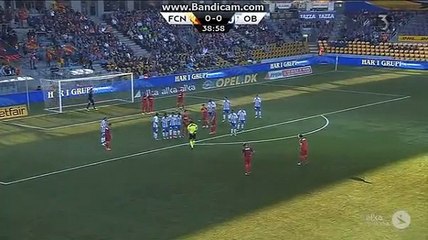 Nice Shooting  GOAL Ofsside (0:0) FC Nordsjaelland vs OB Odense (2016.05.12)