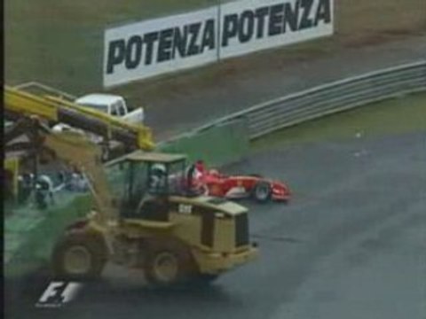 F1 2003 Brazil - Michael Schumacher Crashes Out
