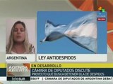 Argentina: cabildean diputados del FPV para aprobar Ley Antidespidos