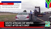 Police officer shot during traffic stop- Nizaam Alexander continues writing ticket - TomoNews