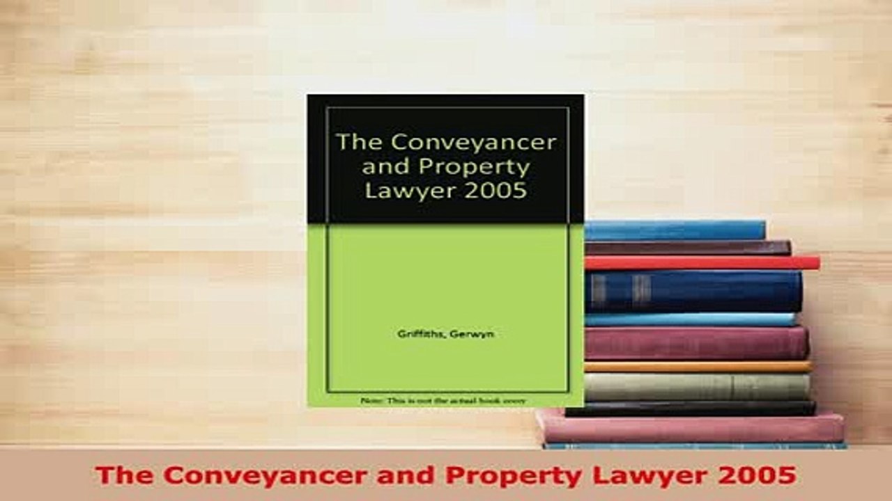 PDF  The Conveyancer and Property Lawyer 2005  Read Online