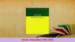 PDF  Ovid Heroides XVIXXI Read Full Ebook