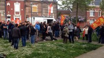 Amiens/Loi travail:  manifestation devant la permanence du député Demarthe et le commissariat