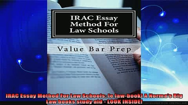 best book IRAC Essay Method For Law Schools e lawbook A Normas Big Law books study aid LOOK