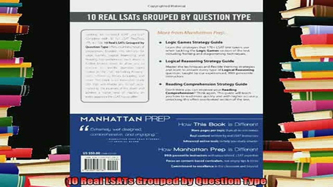 best book  10 Real LSATs Grouped by Question Type