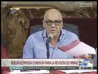 Jorge Rodríguez indicó que el revocatorio "se realizaría en marzo de 2017"