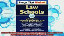 new book  Essays That Worked for Law Schools 40 Essays from Successful Applications to the Nations